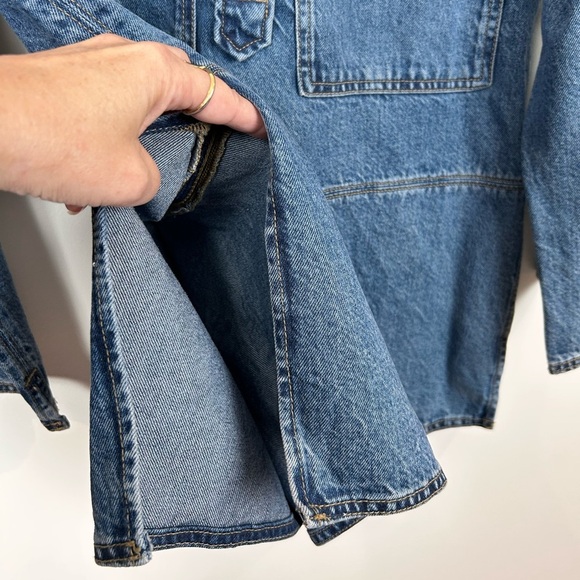 H&M Denim Tunic Jacket, XS, NWT, oversized & unique style Classic Streetwear - Picture 4 of 7